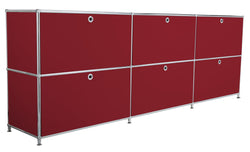 Buffet FLEXCUBE - Rouge / L: 227.0 cm x P: 40.0 cm x H: 80.5 cm
