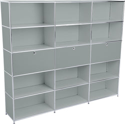FLEXCUBE Regal - Grau / B: 227.0 cm x T: 40.0 cm x H: 193.0 cm