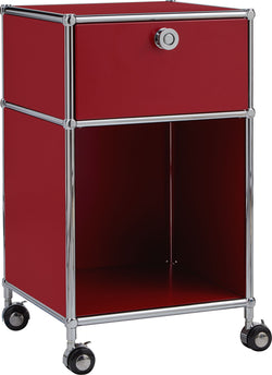 FLEXCUBE Rollcontainer - Rot / B: 40.0 cm x T: 40.0 cm x H: 68.0 cm