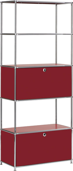 FLEXCUBE Regal - Rot / B: 78.0 cm x T: 40.0 cm x H: 193.0 cm