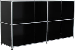 Credenza FLEXCUBE - Nero / L: 152.0 cm x P: 40.0 cm x A: 80.5 cm