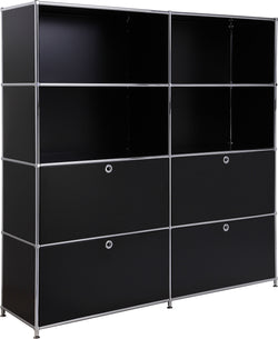FLEXCUBE Etagère - Noir / L: 152.0 cm x P: 40.0 cm x H: 155.5 cm