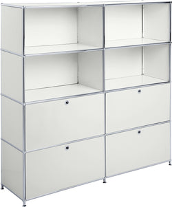 FLEXCUBE Regal - Hellgrau / B: 152.0 cm x T: 40.0 cm x H: 155.5 cm