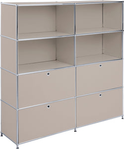Étagère FLEXCUBE - Taupe / L : 152,0 cm x P : 40,0 cm x H : 155,5 cm