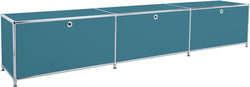 Meuble bas FLEXCUBE - Bleu pétrole / L : 228,0 cm x P : 40,0 cm x H : 43,0 cm