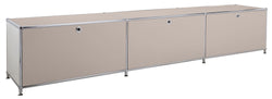Meuble bas FLEXCUBE - Taupe / L : 228,0 cm x P : 40,0 cm x H : 43,0 cm