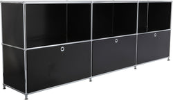 FLEXCUBE Sideboard - Schwarz / B: 228.0 cm x T: 40.0 cm x H: 80.5 cm
