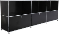 Buffet FLEXCUBE - Noir / L: 228.0 cm x P: 40.0 cm x H: 80.5 cm