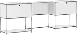 FLEXCUBE Schreibtisch - Weiss / B: 228.0 cm x T: 40.0 cm x H: 80.0 cm