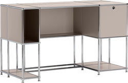 FLEXCUBE Bureau - Taupe / L: 134.0 cm x P: 60.0 cm x H: 80.0 cm