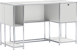 FLEXCUBE Bureau - Gris clair / L: 134.0 cm x P: 60.0 cm x H: 80.0 cm