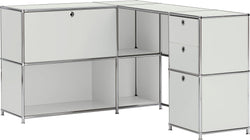 FLEXCUBE Bureau d’angle - Gris clair / L: 152.0 cm x P: 115.0 cm x H: 80.0 cm