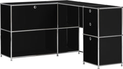 FLEXCUBE Eckschreibtisch - Schwarz / B: 152.0 cm x T: 115.0 cm x H: 80.0 cm