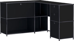FLEXCUBE Bureau d’angle - Noir / L: 152.0 cm x P: 115.0 cm x H: 80.0 cm