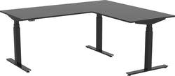 FLEXCUBE PROFI Bureau d’angle régable en hauteur - Noir / L: 180.0 cm x P: 170.0 cm x H: 62.5 cm