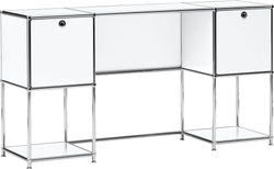 FLEXCUBE Bureau - Blanc / L: 152.0 cm x P: 40.0 cm x H: 80.0 cm