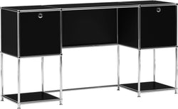 FLEXCUBE Bureau - Noir / L: 152.0 cm x P: 40.0 cm x H: 80.0 cm