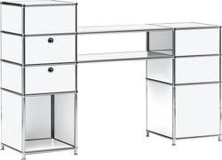 Bureau FLEXCUBE - Blanc / L : 152,0 cm x P : 40,0 cm x H : 100,0 cm