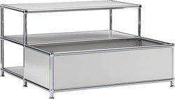 FLEXCUBE Salontisch - Hellgrau / B: 77.5 cm x T: 77.5 cm x H: 43.5 cm