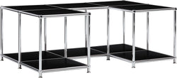 FLEXCUBE Salontisch - Schwarz / B: 114.5 cm x T: 77.5 cm x H: 42.5 cm