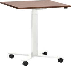 FLEXCUBE Table de conférence réglable en hauteur - noyer / L: 70.0 cm x P: 70.0 cm x H: 66.5 cm