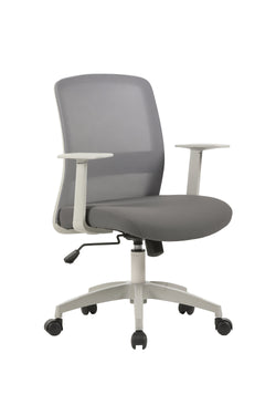 SE-DIXIE II Bürostuhl weiss - Grau / B: 70.0 cm x T: 58.0 cm x H: 103.0 cm