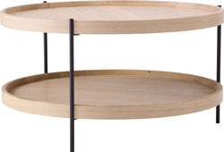 MALA Salontisch - Eiche weiss / B: 69.0 cm x T: 69.0 cm x H: 38.0 cm