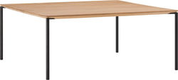 BAO Table basse - chêne massif / noir / L: 90.0 cm x P: 90.0 cm x H: 40.0 cm