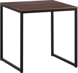 AVEA Beistelltisch - Nussbaum massiv / schwarz / B: 40.0 cm x T: 40.0 cm x H: 41.0 cm