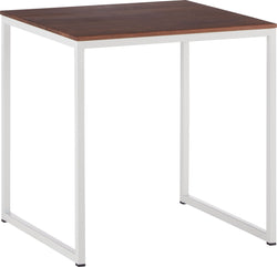 AVEA Beistelltisch - Nussbaum massiv / grau / B: 40.0 cm x T: 40.0 cm x H: 41.0 cm