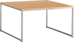 AVEA Salontisch - Eiche massiv / Edelstahl / B: 65.0 cm x T: 65.0 cm x H: 36.0 cm