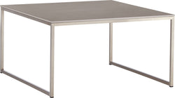 AVEA Salontisch - Beton hell / Edelstahl / B: 65.0 cm x T: 65.0 cm x H: 35.6 cm