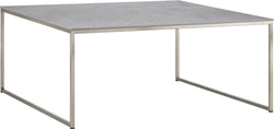 AVEA Table basse - Crète / acier inoxydable / L: 90.0 cm x P: 90.0 cm x H: 39.8 cm