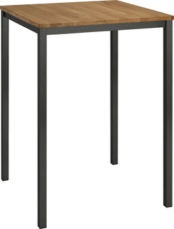 Tavolino da bar ALEXIS II - marrone / nero / L: 80,0 cm x P: 80,0 cm x A: 110,0 cm