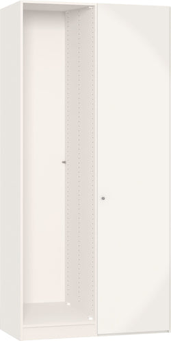 MODUL Schrank 103x59x220 offen/weiss - Creme / L: 103.0 cm x P: 59.0 cm x H: 220.0 cm