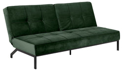 CHARLY Bettsofa - Dunkelgruen / B: 198.0 cm x T: 95.0 cm x H: 87.0 cm