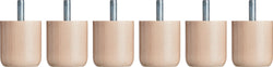OPUS II Pied 2 rond, lot de 6 - Chêne