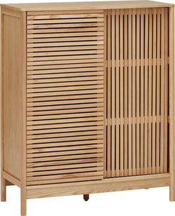 FRANCOISE Kommode - Hellbraun / B: 100.0 cm x T: 40.0 cm x H: 120.0 cm