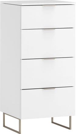 MODUL Kommode - Weiss / B: 45.0 cm x T: 43.0 cm x H: 98.0 cm