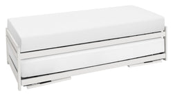 DOPPIO Doppelbett - Weiss / B: 90.0 cm x T: 200.0 cm x H: 51.8 cm