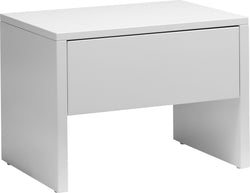 Table de chevet CARA - Blanc / L : 48,0 cm x P : 35,0 cm x H : 35,0 cm