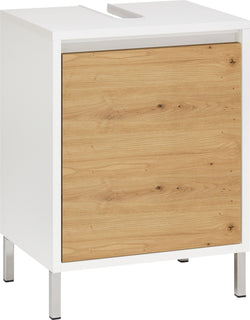 SIERRA Meuble sous-lavabo - Blanc / Chêne / L: 45.0 cm x P: 35.0 cm x H: 60.0 cm