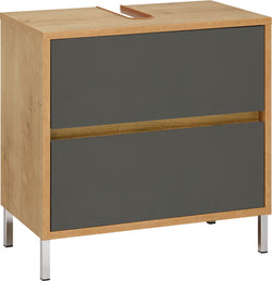 SIERRA Meuble sous-lavabo - Chêne/Anthracite / L: 60.0 cm x P: 35.0 cm x H: 60.0 cm