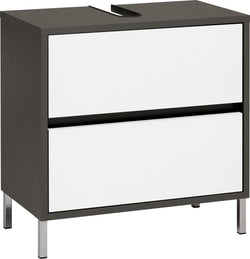 SIERRA Meuble sous-lavabo - Anthracite / Blanc / L: 60.0 cm x P: 35.0 cm x H: 60.0 cm