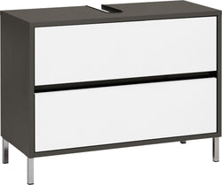 SIERRA Meuble sous-lavabo - Anthracite / Blanc / L: 80.0 cm x P: 35.0 cm x H: 60.0 cm