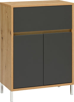 SIERRA Beistellmöbel - Eiche/Anthrazit / B: 60.0 cm x T: 35.0 cm x H: 84.3 cm