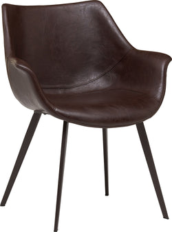 MELVIN Stuhl - Braun / B: 62.0 cm x T: 68.0 cm x H: 82.0 cm