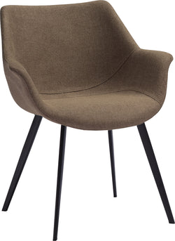 Chaise MELVIN - L : 62 cm x P : 68 cm x H : 82 cm / Marron foncé