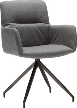 Sedia NAVIGLI II - Grigio / Nero / L: 58,0 cm x P: 61,0 cm x A: 89,0 cm