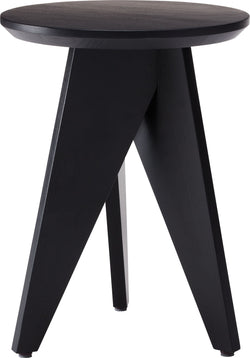 REY Tabouret - Esche schwarz / Hauteur : 45,0 cm